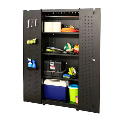 Regular Duty Welded 54.5 In. W X 75 In. H X 19.6 In. D 21-Gauge Steel 3-Piece Garage Storage System in Black