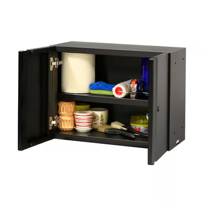 Regular Duty Welded 54.5 In. W X 75 In. H X 19.6 In. D 21-Gauge Steel 3-Piece Garage Storage System in Black