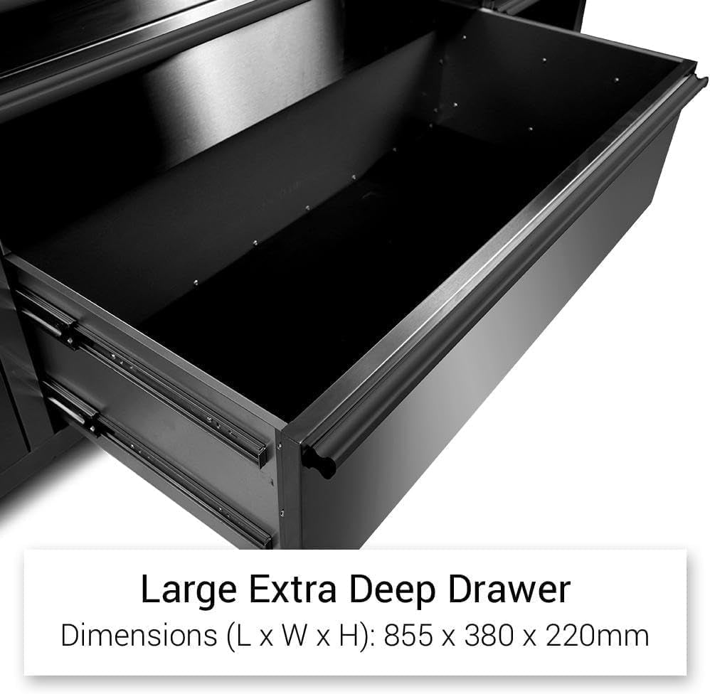 72 Inch 15 Drawers Tool Chest with 3 up Cabinet & Pegboard, Rolling Tool Cabinet with Drawers (Black)