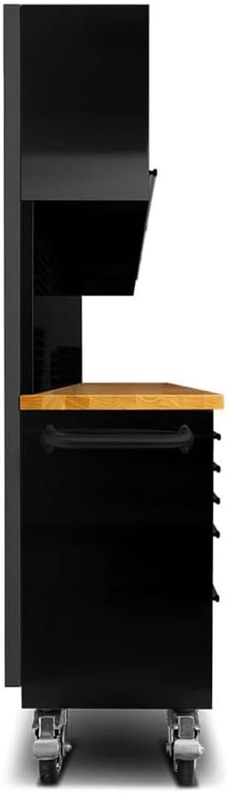 72 Inch 15 Drawers Tool Chest with 3 up Cabinet & Pegboard, Rolling Tool Cabinet with Drawers (Black)