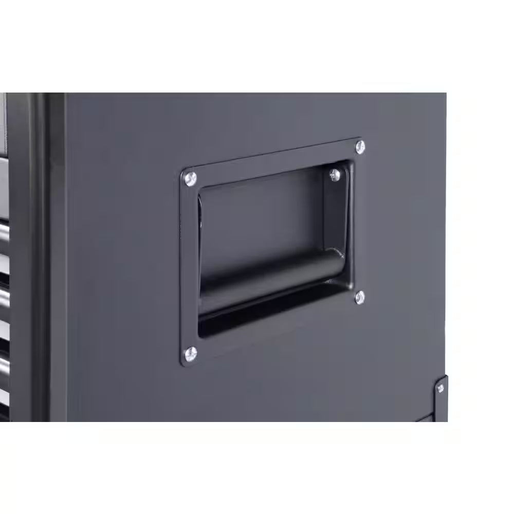 56 In. W X 22 In. D Heavy Duty 23-Drawer Combination Rolling Tool Chest and Top Tool Cabinet Set in Matte Black